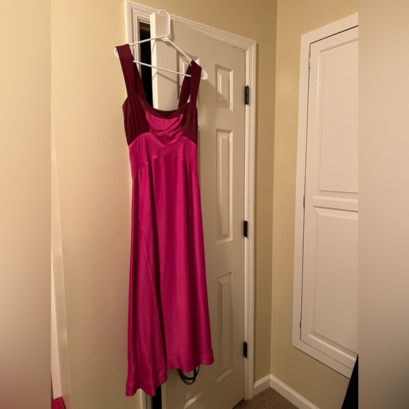 Anthropologie Dresses & Skirts - Maeve Pink and Red MIDI dress